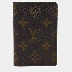 Pre Owned Louis Vuitton Brown Leather Pocket Organizer