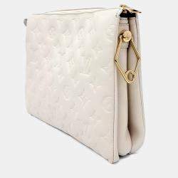 Pre Owned حقيبة لوي فيتون جلود بيضاء كوزين بي إم