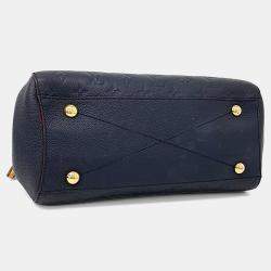 Pre Owned Louis Vuitton Navy Blue Leather Empreinte Montaigne MM