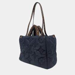 مملوكة مسبقًا جاكيت لويس فيتون مخمل ومعزول قماش بني وأسود حجم متوسط