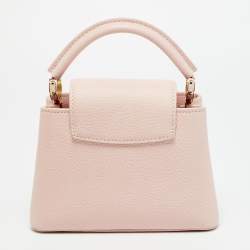 Pre Owned Louis Vuitton Capucines Mini Pink Taurillon Leather Top Handle Bag