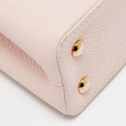 Pre Owned Louis Vuitton Capucines Mini Pink Taurillon Leather Top Handle Bag
