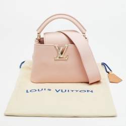 Pre Owned Louis Vuitton Capucines Mini Pink Taurillon Leather Top Handle Bag