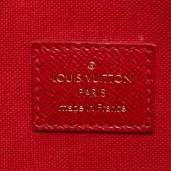 Pre Owned Louis Vuitton Pochette Felicie Damier Ebene Canvas Clutch