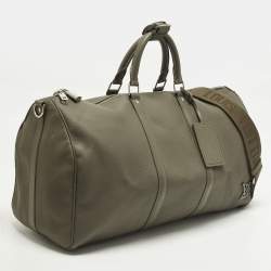 مملوكة مسبقًا Louis Vuitton Keepall Bandoulière 50 Kaki Leather Bag