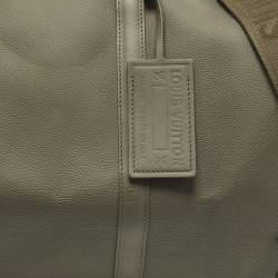 مملوكة مسبقًا Louis Vuitton Keepall Bandoulière 50 Kaki Leather Bag