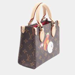مملوكة مسبقًا Louis Vuitton Louis Vuitton X Takashi Murakami On The Go Bb Handbag Coated Canvas And Leather Monogram Brown