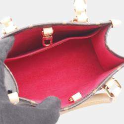 مملوكة مسبقًا Louis Vuitton Louis Vuitton X Takashi Murakami On The Go Bb Handbag Coated Canvas And Leather Monogram Brown