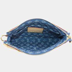 Pre Owned حقيبة كتف لوي فيتون حقيبة اكسسوارات بوشت لوفي اكس تي ام مونوجرام شيري دنيم