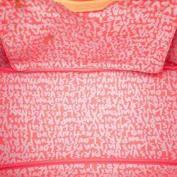 مملوكة مسبقًا Louis Vuitton Monogram Graffiti Neverfull Gm Tote Bag/Shoulder Bag Fuchsia Pink Brown Leather