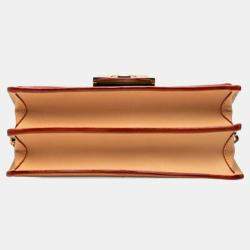 Pre Owned حقيبة يد/كتف بسلسلة لويس فويتون × يايوي كوساما مونوغرام ساك دوفين بحجم متوسط جلد بألوان متعددة  بني