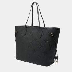 Pre Owned Louis Vuitton Monogram Empreinte Neverfull Mm Tote Bag/Shoulder Bag Noir Black Leather