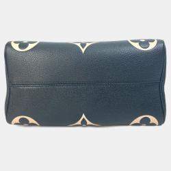 Pre Owned حقيبة يد/حقيبة بوسطن لويس فويتون سبيدي باندولير 25 في الجلد الأسود منقوشة بالأنماط