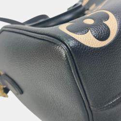 Pre Owned حقيبة يد/حقيبة بوسطن لويس فويتون سبيدي باندولير 25 في الجلد الأسود منقوشة بالأنماط