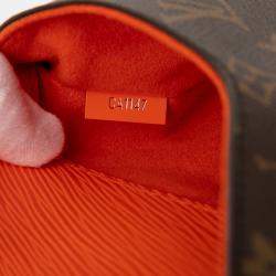 Pre Owned Louis Vuitton Brown Orange Monogram Epi Saint Michel