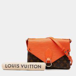 Pre Owned Louis Vuitton Brown Orange Monogram Epi Saint Michel