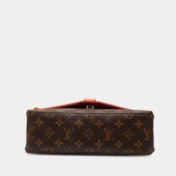 Pre Owned Louis Vuitton Brown Orange Monogram Epi Saint Michel