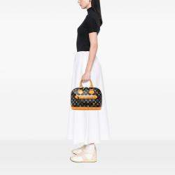 Pre Owned Louis Vuitton Black Monogram Multicolore Alma PM