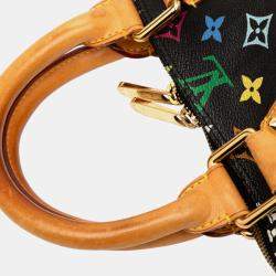 Pre Owned Louis Vuitton Black Monogram Multicolore Alma PM