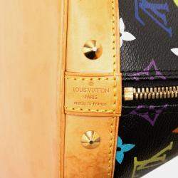 Pre Owned Louis Vuitton Black Monogram Multicolore Alma PM