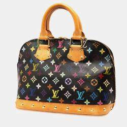 Pre Owned Louis Vuitton Black Monogram Multicolore Alma PM