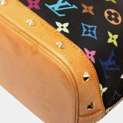 Pre Owned Louis Vuitton Black Monogram Multicolore Alma PM