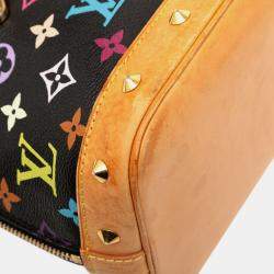 Pre Owned Louis Vuitton Black Monogram Multicolore Alma PM
