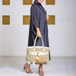 مملوكة مسبقًا Louis Vuitton Sabbia Cabas GM Limited Edition White/Beige Canvas Bag