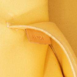 Pre Owned Louis Vuitton Yellow Monogram Vernis Alma BB