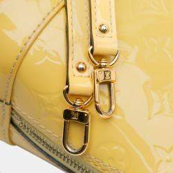 Pre Owned Louis Vuitton Yellow Monogram Vernis Alma BB