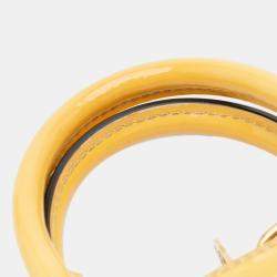 Pre Owned Louis Vuitton Yellow Monogram Vernis Alma BB
