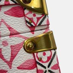 Pre Owned Louis Vuitton Coffret Tresor24 White/Pink Monogram Visor Pool