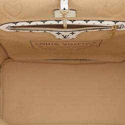 مملوكة مسبقًا حقيبة لويس فويتون نيفيرفول كاكي/بيج/أبيض مونوغرام جاينت متوسط حجم