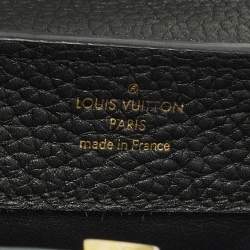 Pre Owned Louis Vuitton Capucines Mini Black Leather Top Handle Bag