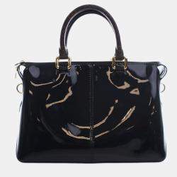 Pre Owned Louis Vuitton Black Vernis Miroir Tote