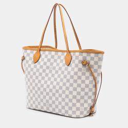 مملوكة مسبقًا Louis Vuitton White Damier Azur Neverfull MM