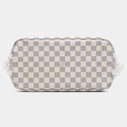 مملوكة مسبقًا Louis Vuitton White Damier Azur Neverfull MM