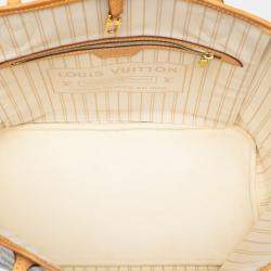 مملوكة مسبقًا Louis Vuitton White Damier Azur Neverfull MM