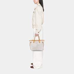 مملوكة مسبقًا Louis Vuitton White Damier Azur Neverfull MM