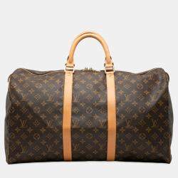 مملوكة مسبقًا Louis Vuitton Brown Monogram Keepall 50