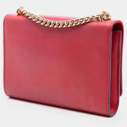 Pre Owned حقيبة سلسلة لويز جلد أحمر لويس فويتون ميديوم