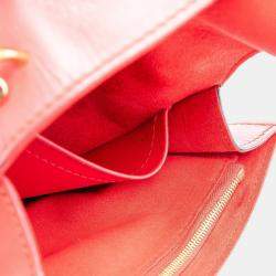 Pre Owned حقيبة سلسلة لويز جلد أحمر لويس فويتون ميديوم