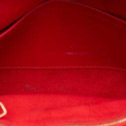 Pre Owned حقيبة سلسلة لويز جلد أحمر لويس فويتون ميديوم