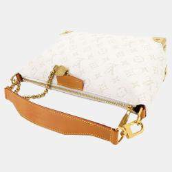 مملوكة مسبقًا حقيبة يد/كتف لوي فيتون مونوغرام هيريتاج بوبو ترانك بطريقتين أبيض فاتح