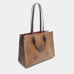 مملوكة مسبقًا حقيبة يد لوي فيتون أون ذي جو أم أم في قماش مشمع وجلد بنقشة مونوغرام جاينت ريفيرس بنى بيج