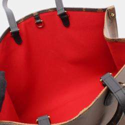 مملوكة مسبقًا حقيبة يد لوي فيتون أون ذي جو أم أم في قماش مشمع وجلد بنقشة مونوغرام جاينت ريفيرس بنى بيج