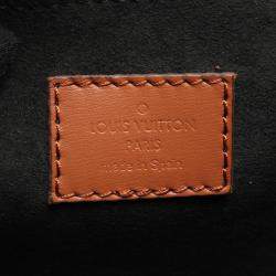 Pre Owned Louis Vuitton Dauphine Mm Shoulder Bag Pvc-Coated Canvas And Leather Monogram Reverse Brown