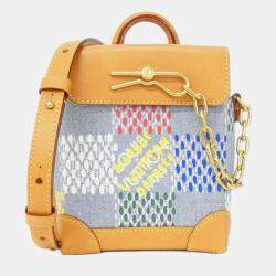 مملوكة مسبقًا Louis Vuitton Lv Birth Damier Denim Nano Steamer Shoulder Bag