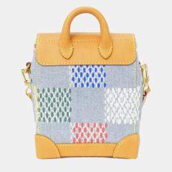 مملوكة مسبقًا Louis Vuitton Lv Birth Damier Denim Nano Steamer Shoulder Bag
