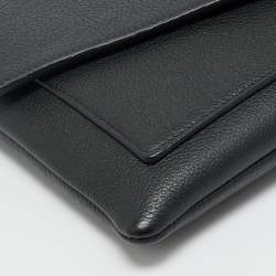 Pre Owned Louis Vuitton Mylockme Black Leather Chain Pochette